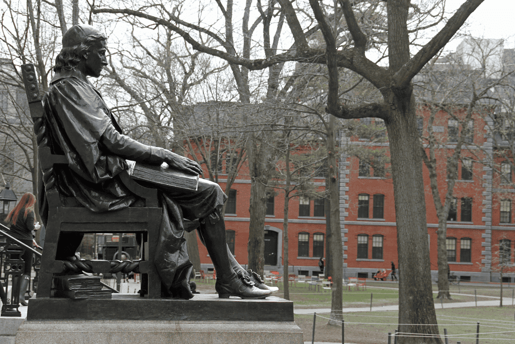 Image of the main benefactor of one of the oldest US colleges, John Harvard