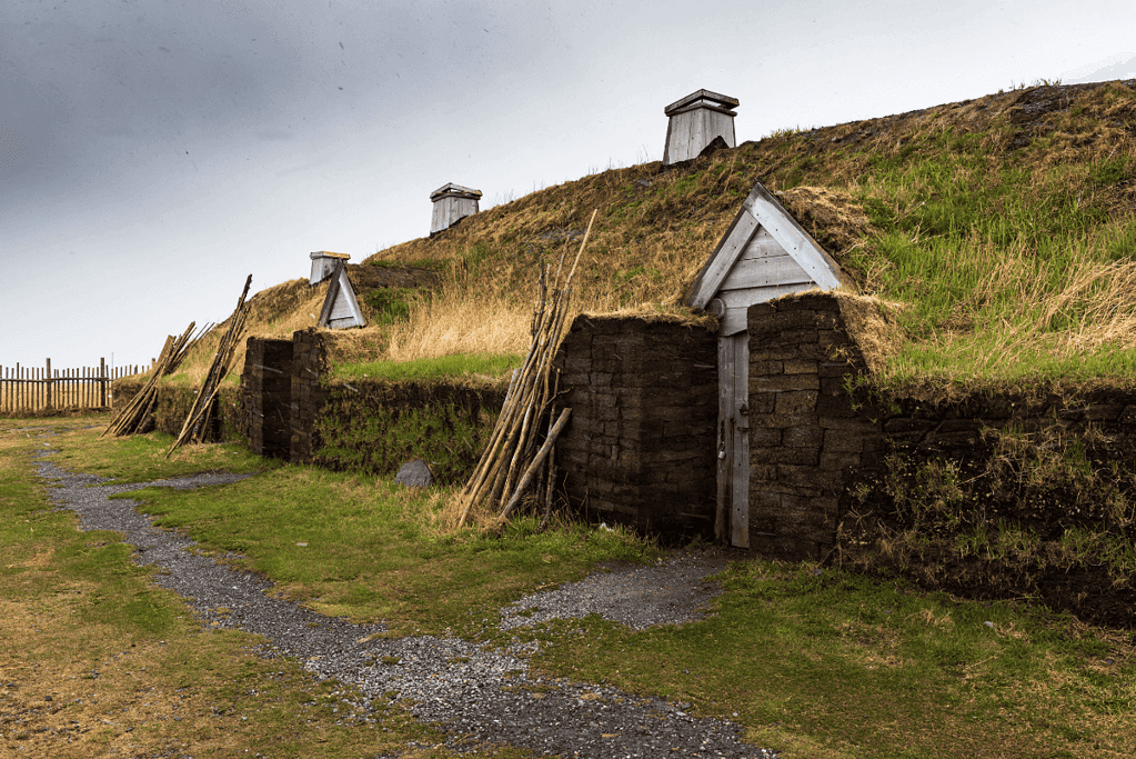 Image of the Viking historical site, L'Anse aux Meadows